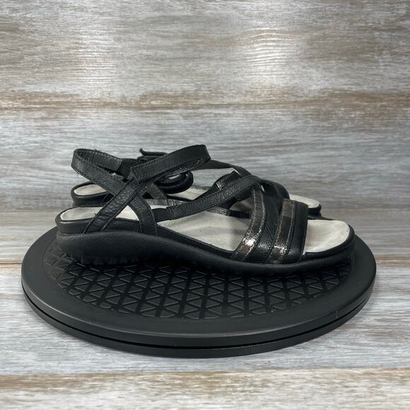 NAOT Footwear Women's Toi Black Leather Strappy Sandals Size 6 - Picture 3 of 8